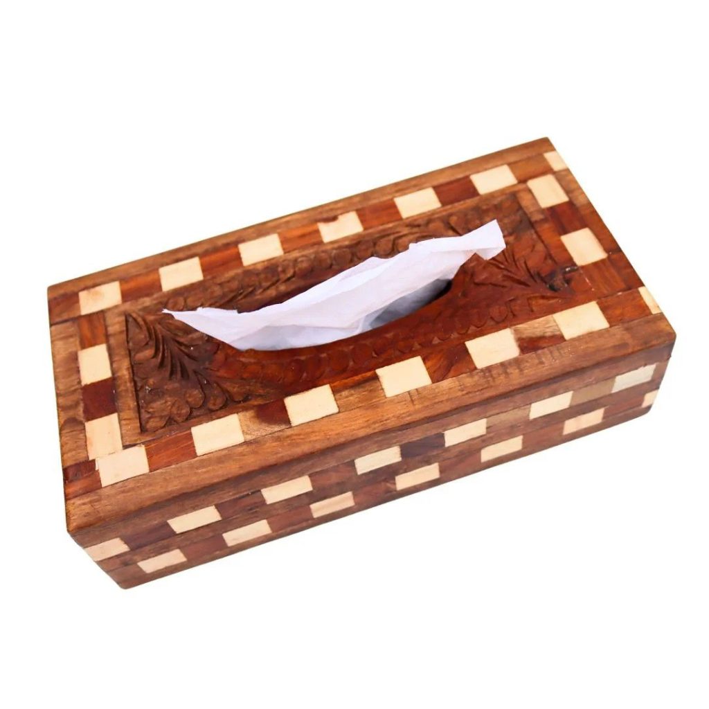 WOODEN TISSUE BOX